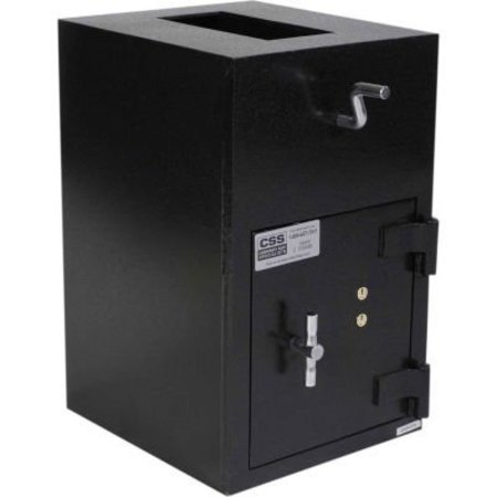 FIRE KING SECURITY PRODUCTS Cennox Rotary Hopper Drop Safe RH2012K-SG4440 Key Lock 13"W x 14-1/2"D x 21"H 1.12 Cu. Ft. Black RH2012K-SG4440